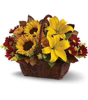 Golden Days Basket from Rees Flowers & Gifts in Gahanna, OH